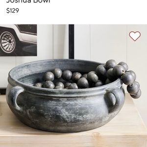 Pottery Barn Joshua Bowl NWT LG